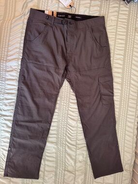 prAna Men’s Slim Fit Tapered Leg Pants 36x30 New With Tags Stretch